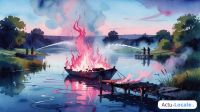 Boat fire  