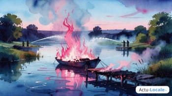 Boat fire