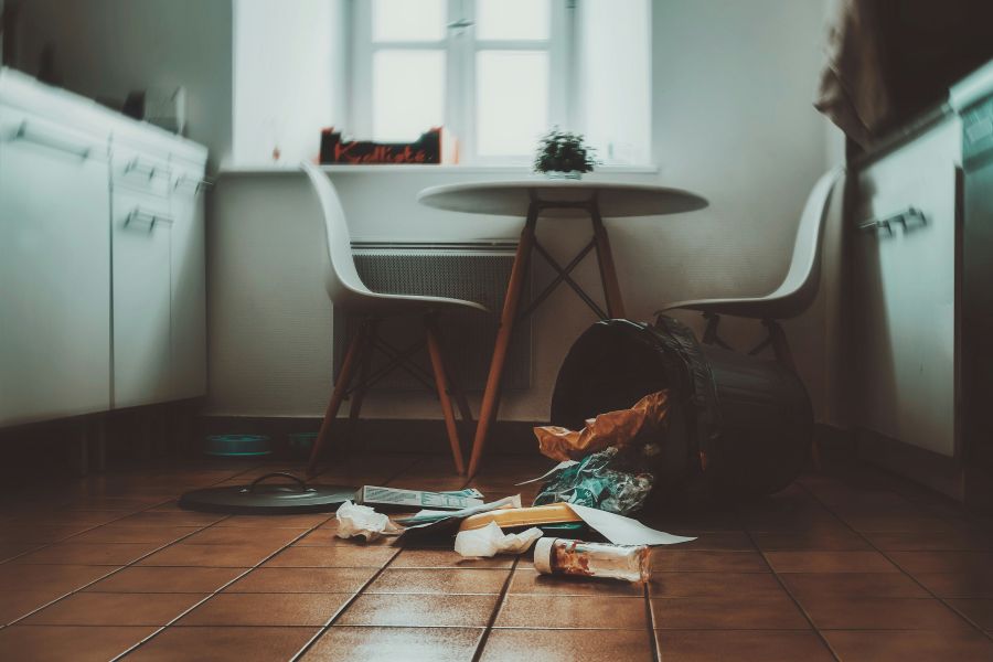 Messy apartment Mess in the kitchen 