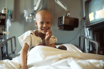 Cancer Young Girl Receiving Chemotherapy 