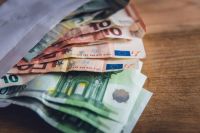 Corruption Corruption loves money. EURO banknote bank bill dollar,debt,currency