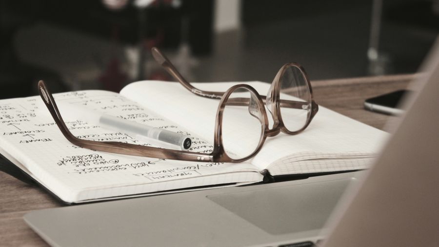 Research Glasses notebook and laptop 