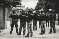 Police High police presence in Lyon, France, during the 25th weekend of the yellow vests movement.

Police violence is at its highest since the 1950s. There is an extensive use of tear gas, sting-ball grenades and LBDs (