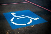 Handicap Disabled parking blue,sign,vehicle