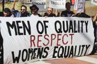 gender equality Some candid shots from the 2017 Women’s March in Los Angeles. Powerful image of allies. 