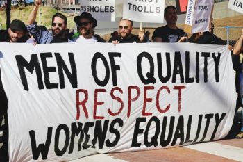 gender equality Some candid shots from the 2017 Women’s March in Los Angeles. Powerful image of allies.