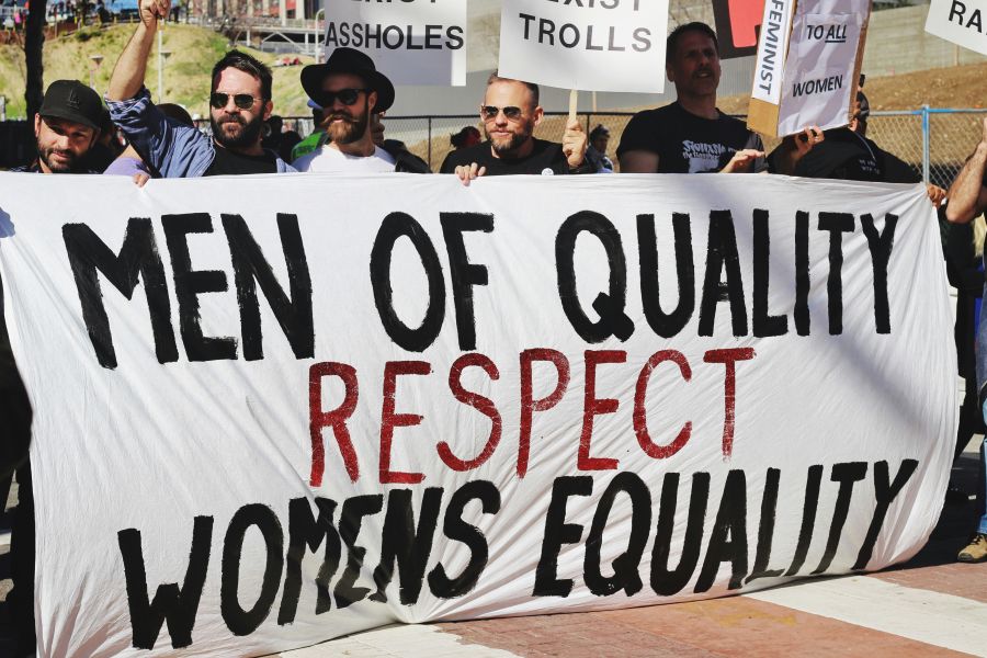 gender equality Some candid shots from the 2017 Women’s March in Los Angeles. Powerful image of allies. 