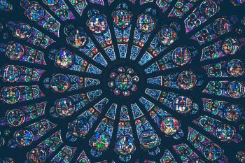 stained glass Colorful church vitrals