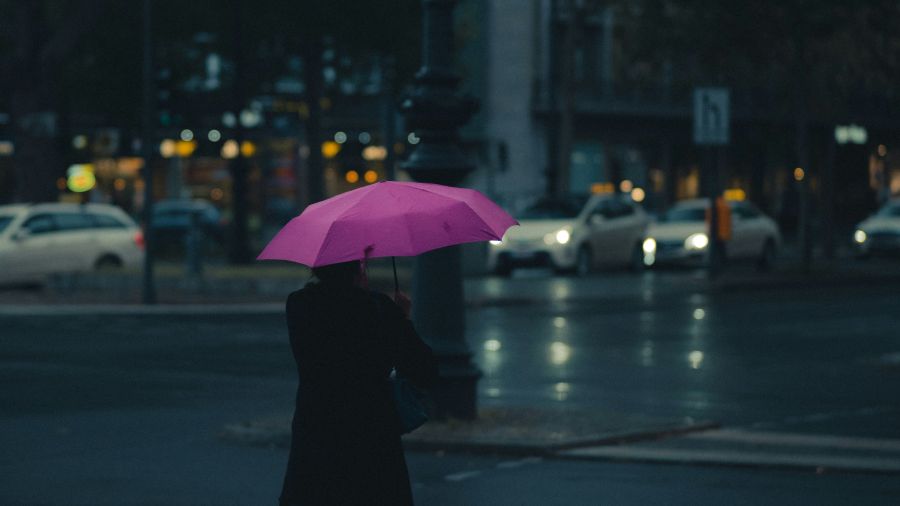 Rainy During some stormy weather in Berlin I focused on people with umbrella's on the streets.  