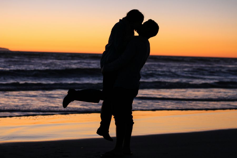 Love Kiss couple,love,huntington beach