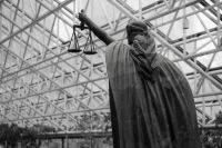Courtroom Justice Sculpture of Lady Justice 
