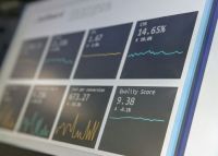 audit Data reporting dashboard on a laptop screen.
