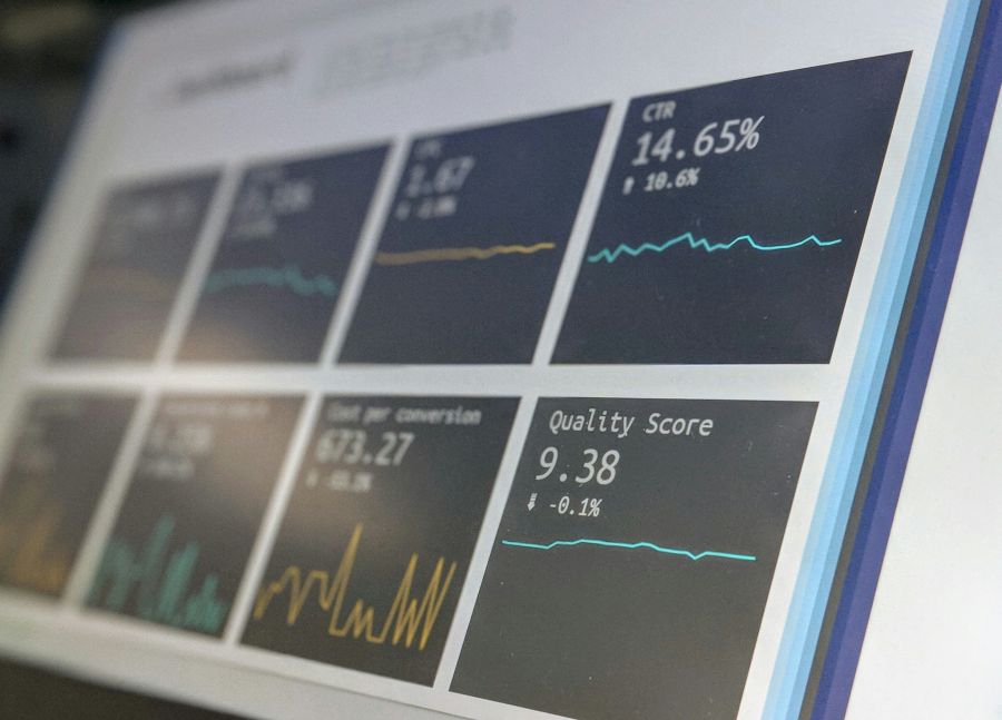 audit Data reporting dashboard on a laptop screen.