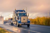 Truck driver Truck driving on the road alaska,truck,usa
