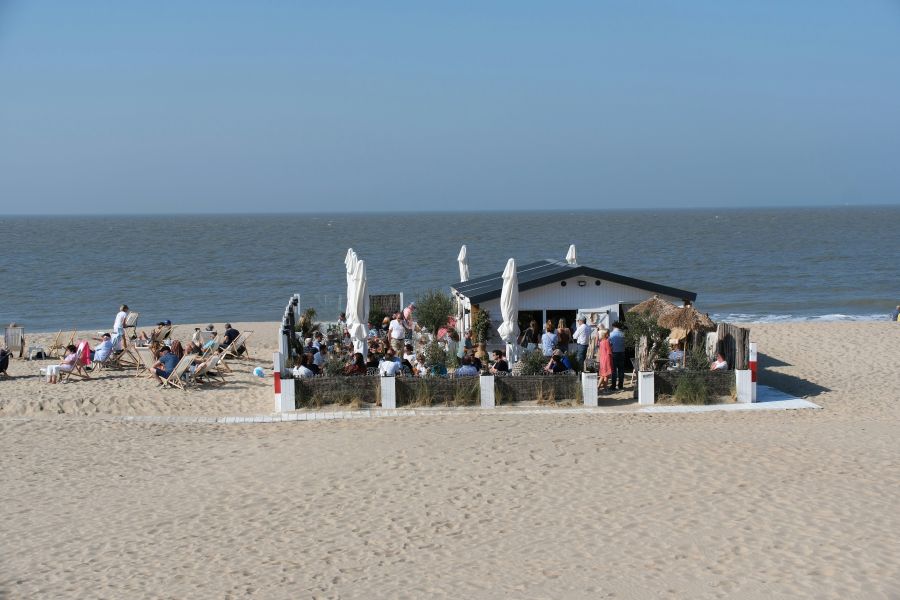 beach restaurant A popular restaurant on the sea side right on the beach 