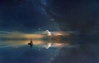 Sailing Amputee Star reflection dream,star,fantasy