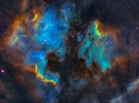 Space North American and Pelican nebulae mosaic 