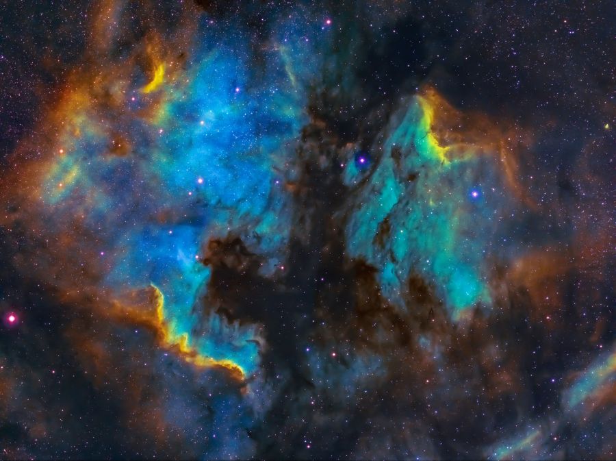 Space North American and Pelican nebulae mosaic