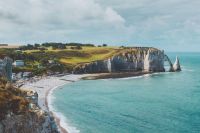 Normandy  france,étretat,cliff