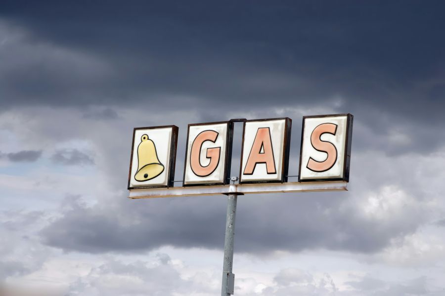 Gas leak Gas sign in rural Arizona 