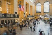 Train travelers Foot traffic at Grand Central Terminal new york,grand central terminal,long exposure