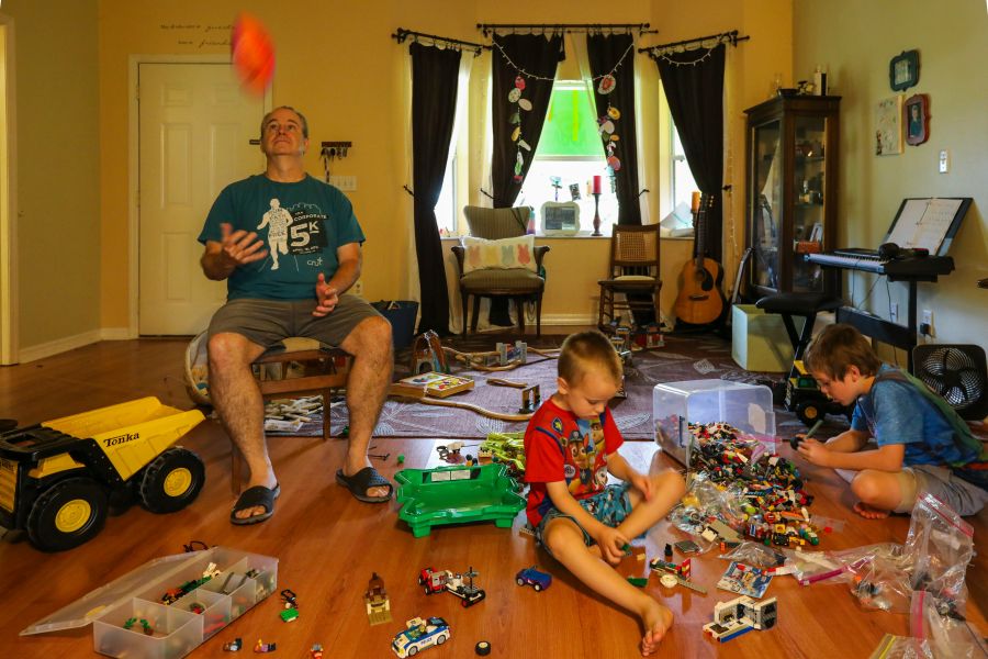 Toys Oh, the typical day at home with toys everywhere and parents on the brink of insanity during stay at home orders. 