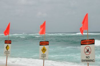 Beach closed Beach is Closed