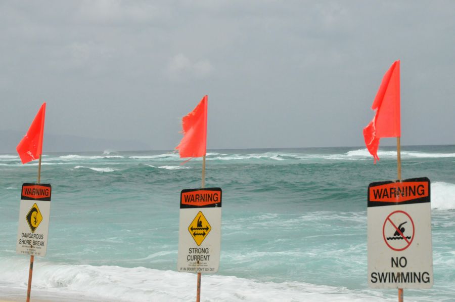 Beach closed Beach is Closed  