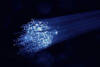 Fiber A bundle of optical fibers blue,adsl,fiber-optic communication