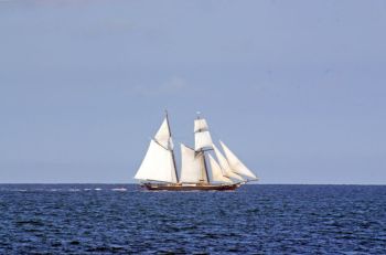 Tall ship Sailing boat at the ocean