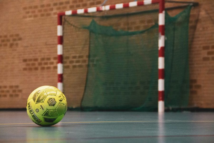 Handball Futsal ball in an indoor soccer hall groningen,nederland,ball