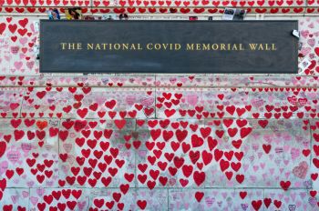 memorial Covid The National COVID Memorial Wall in London.
