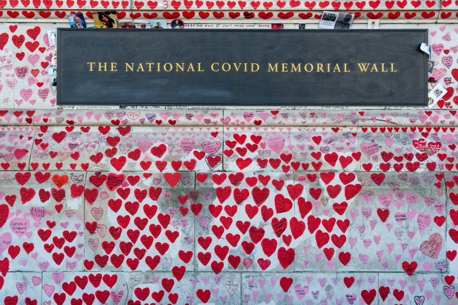 memorial Covid The National COVID Memorial Wall in London. 
