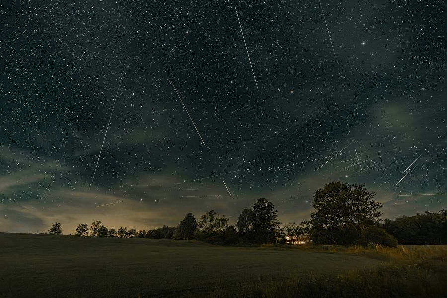 Meteor shower Perseids Meteor Shower, Livingston Manor NY, 8.14.2023 (IG: @clay.banks) 
