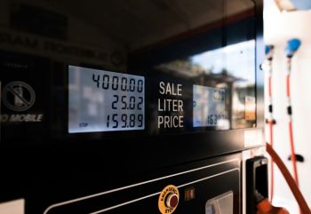 Fuel price gas pump.