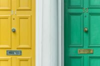 Neighbors  door,yellow,color
