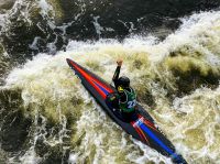 Paralympics Canoe slalom practice at Holme Pierrepont, the National Watersports Centre near Nottingham kayak,canoe,nicolas gestin