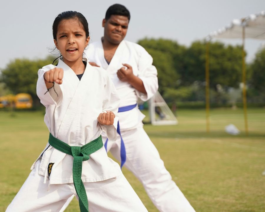 Teenager karate,judo,martial art