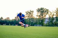 Football player Practice makes perfect. sport,footballer,soccer