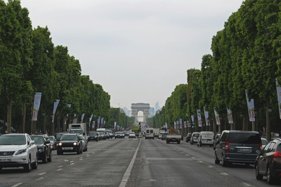 Champs Elysees paris,france,grey