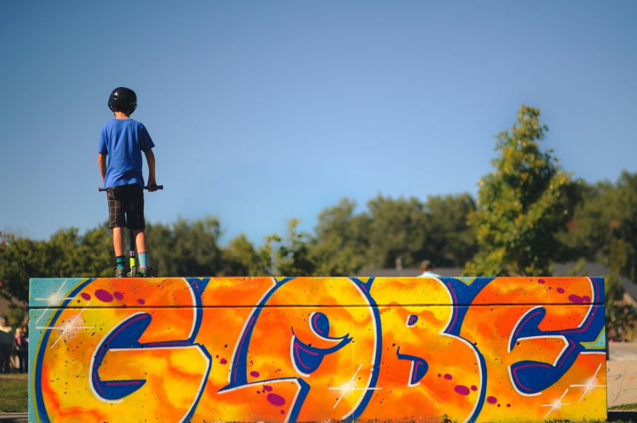 Park management Kid At The Skate Park kid,graffiti,boy