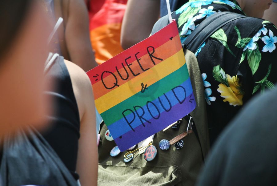 Homophobia violence "Queer & Proud" - Pride parade in Geneva (Switzerland), July 2019. 
