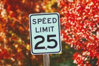 Speed limit Autumn Speed sign,trees,traffic