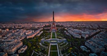 Eiffel Tower Drone aerial shot of Eiffel Tower garden, Champ de Mars, Paris, France. Filmed in 6K DNG RAW on DJI Inspire 2. Make the same color on your photo: https://luts.timelab.pro/catalog