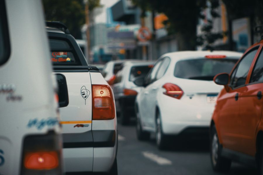 pollution traffic cars on road 