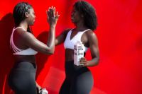 Fitness  black woman,exercise,happiness