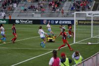 Footballer OR Franny Ordega scores a goal and crashes into the net soccer player,maryland soccerplex,boyds