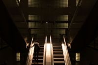 Metro escalator Paris, 2013. paris,stairs,escalator
