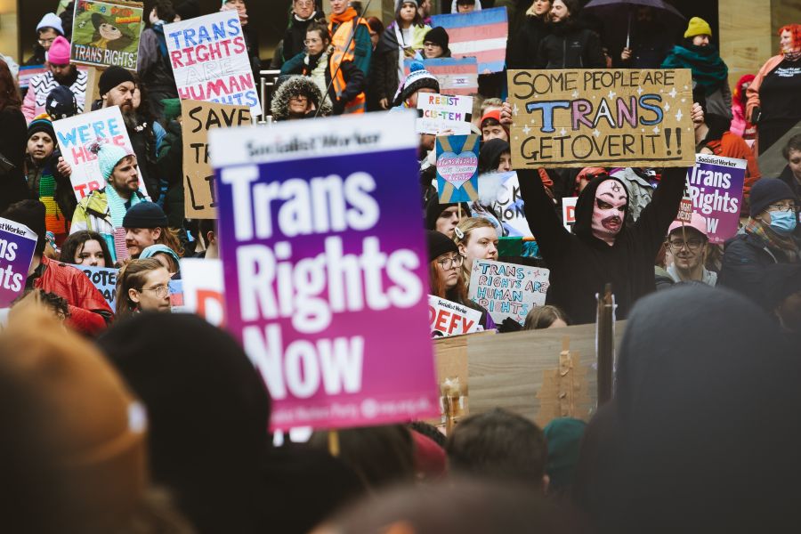 Protests Child Hundreds gather for rally to protest gender reform bill block in Glasgow person,current events,people