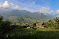 village landscape Ta Van traditional village, Vietnam (Jully 2022) 